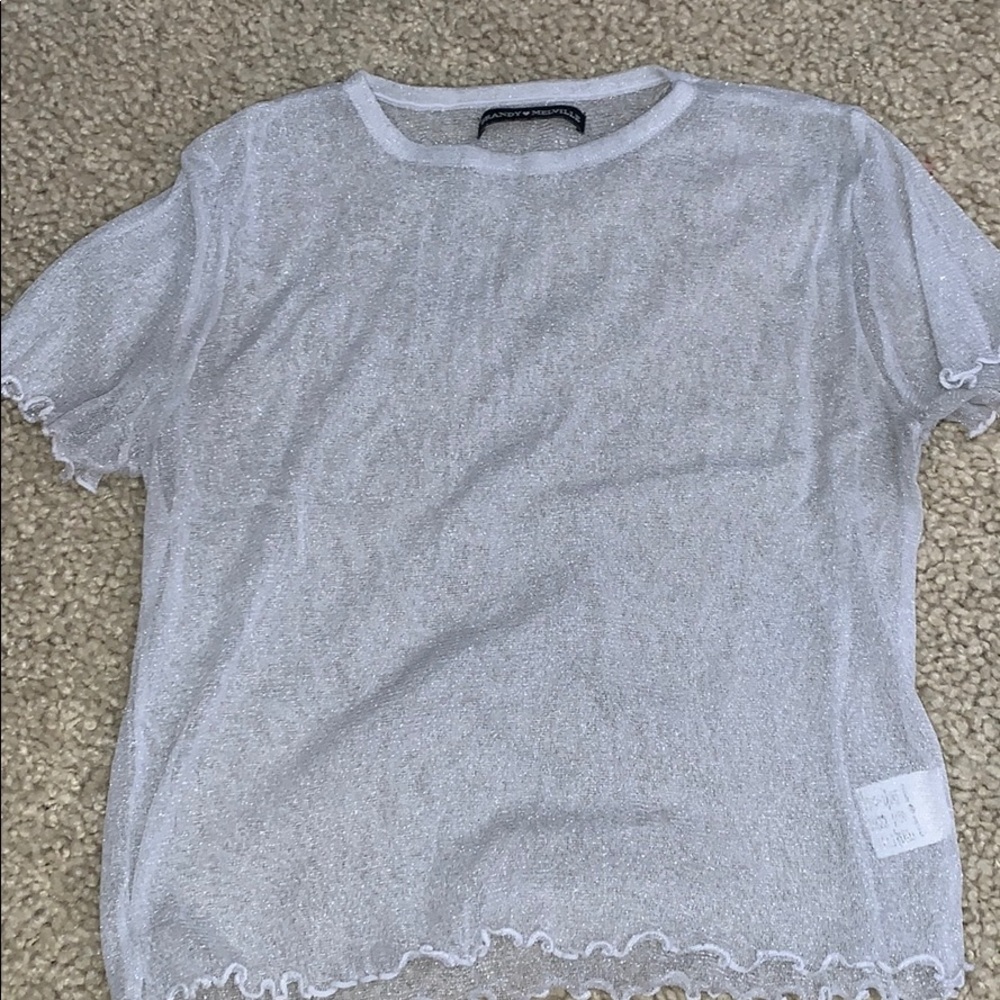 Silver glitter porter shirt